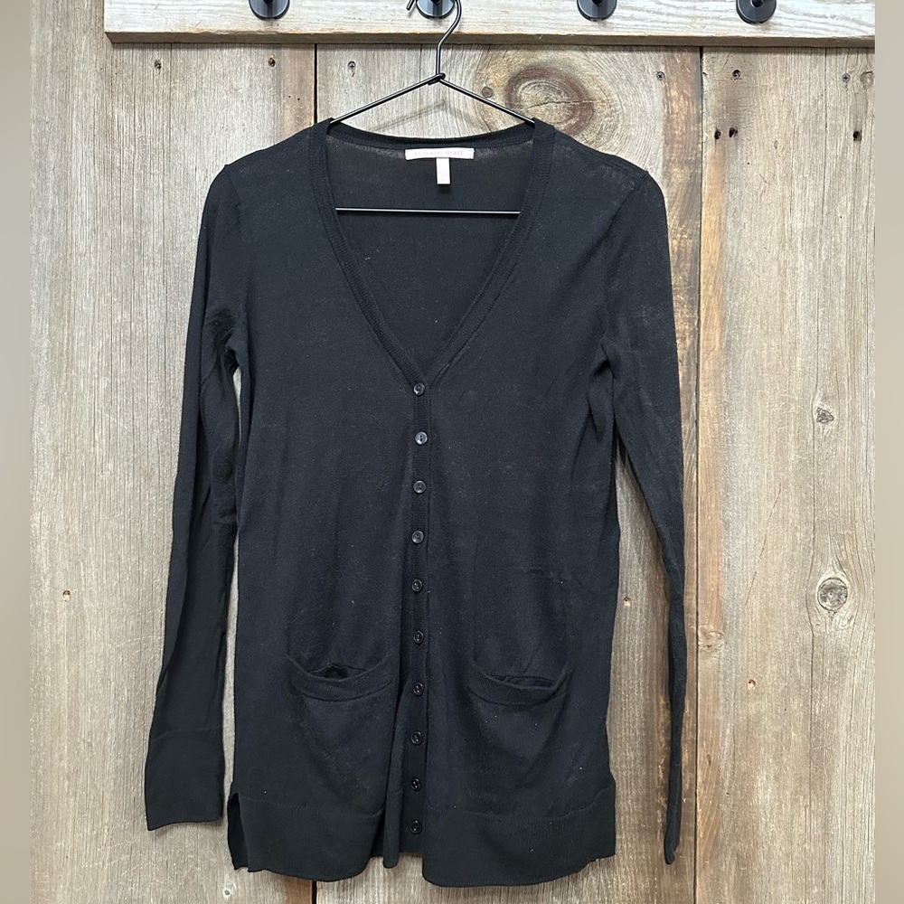2013 Victoria’s Secret Lightweight Button Grandpa Cardigan in Black Size Small